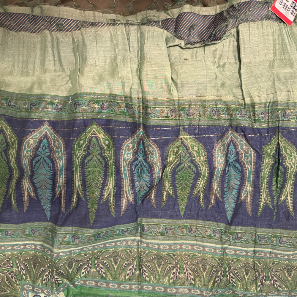 Green and Blue Patterned scarf